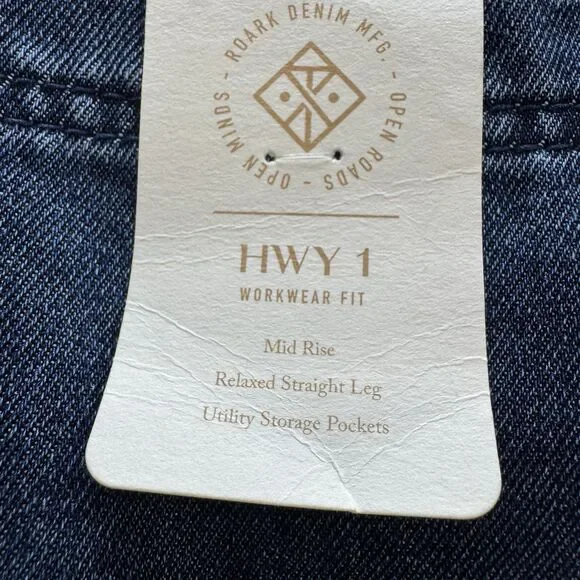Roark Women's HWY 1 Utility Carpenter Jeans Mid Rise Straight Leg Size 29 NEW - Picture 6 of 16